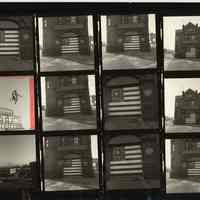 B+W negative contact sheet of images of Hoboken taken by John Conn. no date, [1976].