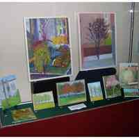          Curran photo of his painting exhibit at City Hall
   