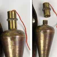          detail markings and cap for plumb line
   