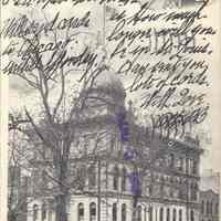 Postcard: Library, Hoboken, NJ