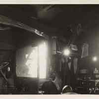 B+W photo of a garage interior at unidentified location, Hoboken, June 9, 1928.