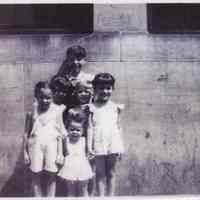          photo 2: Fran Lester + friends outside Kealey School
   