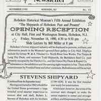 Hoboken Historical Museum Newsletter [First Series], Volume 2, No. 43, November, 1990