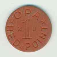 World War II ration token for 