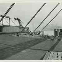          B+W photo of the reconstruction and extension of Pier 15 at the Bethlehem Steel Shipyard, Hoboken Division, July 19,1957. picture number 1
   