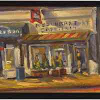 Postcard: "A Town Rich in History: Hoboken Paintings by Theodore Tihansky". HHM upper gallery exhibition, 2010.