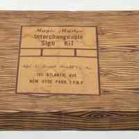 Signs, 6, & sign-making kit from Schnackenberg