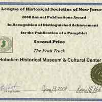          certificate 7: Second Prize, Pamphlet, The Fruit Truck
   