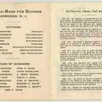          first opening: Officers; Board of Managers; Extracts from By-Laws
   