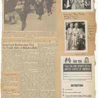          leaf 37 front (back blank): 2 photos 1950; newsclippings 1950; document
   