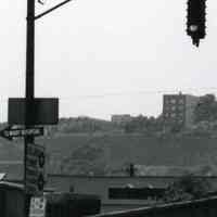          detail 2: left of street & traffic signs; St. Mary Hospital
   