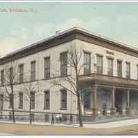 Postcard: Deutscher Club, Hoboken, N.J. Postmarked July 17, 1910.