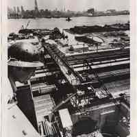          B+W photo of of excavation work in progress on Lincoln Tunnel third tube, Weehawken, Sept. 3, 1954. picture number 1
   