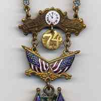 Commemorative pin: Hoboken Lodge No. 74, BPOE [Benevolent Protective Order of Elks], 1905.