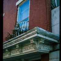          Color slide of detail view of cornice, frieze, and transom window at 207 4th between Garden and Park picture number 1
   