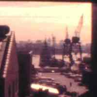 Color film of the Bethlehem Steel Shipyard, Hoboken, circa 1960-1962.