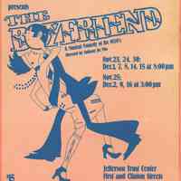 Poster: The Boyfriend. The Hoboken Civic Theatre. Jefferson Trust Center, Hoboken, Nov.-Dec. 1984.