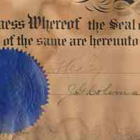          detail left seal, signatures
   