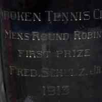          Silverplate loving cup, Hoboken Tennis Club, Mens Round Robin, First Prize, Fred. Schulz, Jr., 1913. picture number 2
   