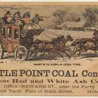 Trade card: Castle Point Coal Company, Hoboken, N.J. N.d., ca. 1870s.