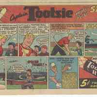 Ad, Tootsie Rolls: "Captain Tootsie Makes Rollo Strike-Out Artist." Washington Star, Comics section, Sunday, May 14,1950.