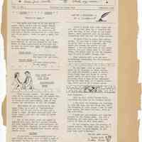          leaf 38 back: newsletter, [Chanticleer], vol. 1, no. 1, Feb. 1950
   