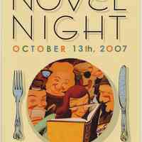 Invitation: Novel Night. October 13, 2007. Benefit event for Hoboken Public Library.