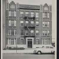 B&W photo of apartment building at 640-642 Dr. Martin Luther King, Jr. Boulevard, Newark.