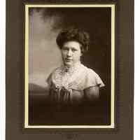 Sepia-tone photos, 2, of a woman, a member of or related to Sanntrock family of Hoboken; Hoboken, n.d., ca. 1900-1910.