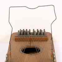          detail of wire sheet music holder
   