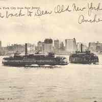 Postcard: Ferry, Hoboken, NJ