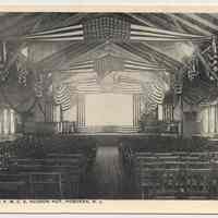 Postcard: 3211 - Auditorium Y.M.C.A. Hudson Hut, Hoboken, N.J. No date, circa 1919-1922.