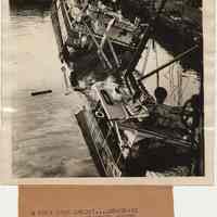 B+W photo S.S. Ponce sunk at United Dry Dock Co., Fletcher Plant, Hoboken, Oct. 17, 1928.