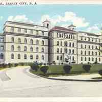 Postcard: Jersey City Hospital, Jersey City, NJ