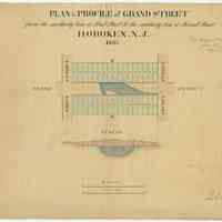 Plan and Profile of Grand Street from the Northerly Line of First Street to the Southerly Line of Second Street, (Hoboken, 1867.)