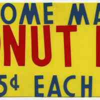          Sign 3: Home Made Coconut Bars 35 cents Each
   