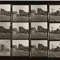 B+W negative contact sheet of images of Hoboken taken by John Conn. no date, [1976].