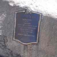 Digital images, 5, World War I Memorial Tablet on boulder at Pier A Park, Hoboken, August 8, 2004.