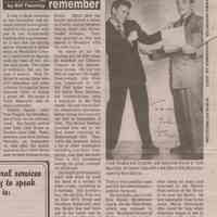 Article: "Tami Mauriello was a contender." Newsclipping of column "do you remember" by Bill Twomey, Bronx Times Reporter, November 29, 2007, page 37.