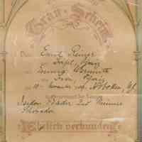 Marriage certificate of Emil Reiner & Emma Wermuth, St. Matthew