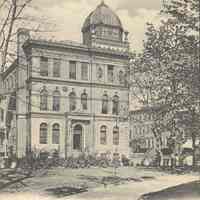 Postcard: Library, Hoboken, NJ