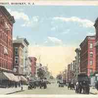 Postcard: Hudson Street, Hoboken, NJ