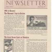 Hoboken Historical Museum Newsletter [Second Series], Volume 1, Number 6, January - February 1996.