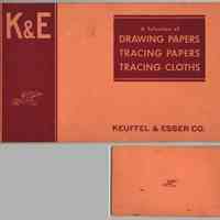 Sample book: A Selection of Drawing Papers, Tracing Papers, Tracing Cloths. Keuffel & Esser Co., Hoboken, n.d., ca. 1935-1940.