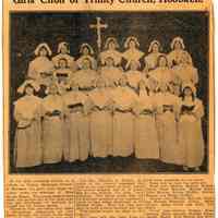 Newspaper clipping from album with article "Girls