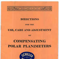          Manual: Directions for the Use, Care and Adjustment of Compensating Polar Planimeters. Keuffel & Esser Co., N.Y., 127 Fulton Street; General Offices & Factories, Hoboken, N.J. Copyright 1938. picture number 12
   