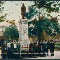 Color copy photo of a ca. 1900 postcard "Firemen