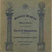 Souvenir Program of Musical Concert Under the Auspices of The Euclid Masonic Lodge, Waldheim-Stevens Forum, April 17, 1926.