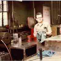 Digital scan of color photo of Bethlehem Steel Hoboken Shipyard, Hoboken, no date, circa 1970-1980.