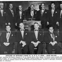 Officers of Hoboken Lodge No. 74, B.P.O. Elks - Year 1948-1949.